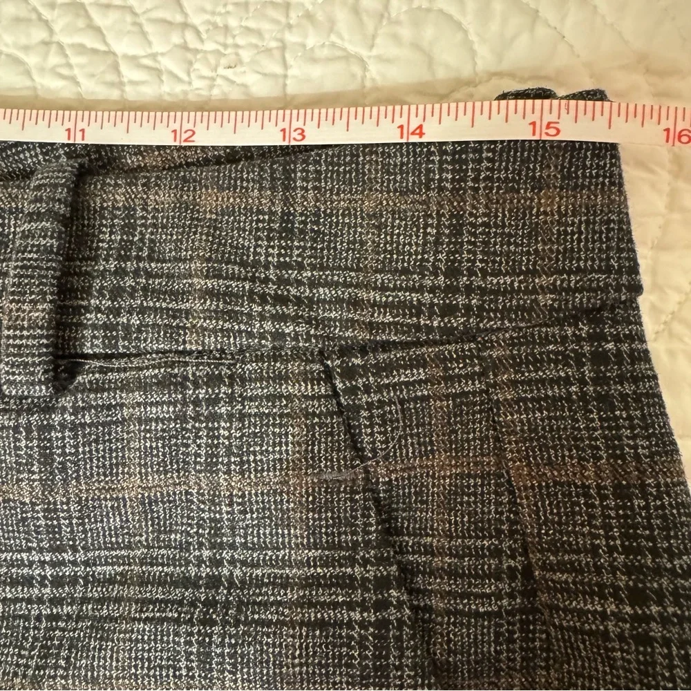Zara Woman Checkered Charcoal Pants